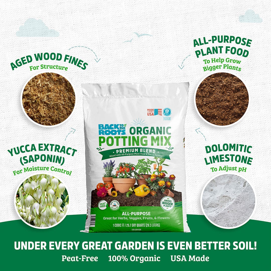 Organic Premium Blend Potting Mix 1 cu.ft. – 12 Pack - Image 4